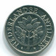 25 CENTS 1990 ANTILLES NÉERLANDAISES Nickel Colonial Pièce #S11271.F.A - Antille Olandesi