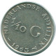 1/10 GULDEN 1963 ANTILLES NÉERLANDAISES ARGENT Colonial Pièce #NL12535.3.F.A - Nederlandse Antillen