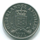 25 CENTS 1971 ANTILLAS NEERLANDESAS Nickel Colonial Moneda #S11518.E.A - Nederlandse Antillen