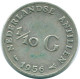 1/10 GULDEN 1956 ANTILLES NÉERLANDAISES ARGENT Colonial Pièce #NL12095.3.F.A - Netherlands Antilles