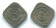 5 CENTS 1970 ANTILLAS NEERLANDESAS Nickel Colonial Moneda #S12499.E.A - Nederlandse Antillen