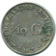 1/10 GULDEN 1963 ANTILLAS NEERLANDESAS PLATA Colonial Moneda #NL12617.3.E.A - Netherlands Antilles