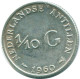 1/10 GULDEN 1960 NETHERLANDS ANTILLES SILVER Colonial Coin #NL12259.3.U.A - Nederlandse Antillen