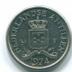 10 CENTS 1974 ANTILLES NÉERLANDAISES Nickel Colonial Pièce #S13506.F.A - Antillas Neerlandesas
