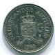 1 GULDEN 1980 NETHERLANDS ANTILLES Nickel Colonial Coin #S12046.U.A - Nederlandse Antillen