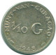 1/10 GULDEN 1948 CURACAO NEERLANDÉS NETHERLANDS PLATA #NL11947.3.E.A - Curaçao