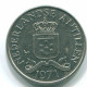 25 CENTS 1971 NIEDERLÄNDISCHE ANTILLEN Nickel Koloniale Münze #S11517.D.A - Nederlandse Antillen