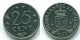 25 CENTS 1971 ANTILLES NÉERLANDAISES Nickel Colonial Pièce #S11506.F.A - Antille Olandesi