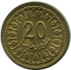 20 MILLIMES 1960 TUNISIA Islamic Coin #AP465.U.A - Túnez