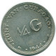 1/4 GULDEN 1944 CURACAO NIEDERLANDE SILBER Koloniale Münze #NL10541.4.D.A - Curaçao