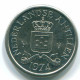 10 CENTS 1974 ANTILLES NÉERLANDAISES Nickel Colonial Pièce #S13511.F.A - Antille Olandesi