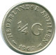 1/4 GULDEN 1967 ANTILLAS NEERLANDESAS PLATA Colonial Moneda #NL11481.4.E.A - Antille Olandesi