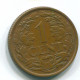 1 CENT 1967 NETHERLANDS ANTILLES Bronze Fish Colonial Coin #S11138.U.A - Antille Olandesi