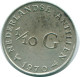 1/10 GULDEN 1970 ANTILLAS NEERLANDESAS PLATA Colonial Moneda #NL12975.3.E.A - Netherlands Antilles