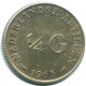 1/4 GULDEN 1965 ANTILLAS NEERLANDESAS PLATA Colonial Moneda #NL11340.4.E.A - Antille Olandesi