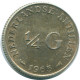 1/4 GULDEN 1965 ANTILLAS NEERLANDESAS PLATA Colonial Moneda #NL11340.4.E.A - Netherlands Antilles