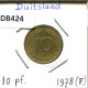 10 PFENNIG 1978 F BRD DEUTSCHLAND Münze GERMANY #DB424.D.A - 10 Pfennig