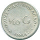 1/10 GULDEN 1944 CURACAO Netherlands SILVER Colonial Coin #NL11761.3.U.A - Curaçao