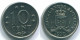 10 CENTS 1970 NETHERLANDS ANTILLES Nickel Colonial Coin #S13340.U.A - Antilles Néerlandaises