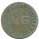 1/4 GULDEN 1954 NETHERLANDS ANTILLES SILVER Colonial Coin #NL10872.4.U.A - Antille Olandesi