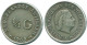 1/4 GULDEN 1962 NETHERLANDS ANTILLES SILVER Colonial Coin #NL11155.4.U.A - Antille Olandesi