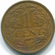 1 CENT 1968 NETHERLANDS ANTILLES Bronze Fish Colonial Coin #S10791.U.A - Netherlands Antilles