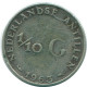 1/10 GULDEN 1963 ANTILLAS NEERLANDESAS PLATA Colonial Moneda #NL12637.3.E.A - Antille Olandesi