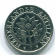 25 CENTS 1990 NETHERLANDS ANTILLES Nickel Colonial Coin #S11267.U.A - Antilles Néerlandaises