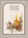 Happy New Year Christmas CANDLE Vintage Postcard CPSM #PAV127.A - Nouvel An