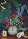 Happy New Year Christmas TABLE CLOCK Vintage Postcard CPSM #PAT745.A - Nouvel An