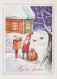 PÈRE NOËL NOËL Fêtes Voeux Vintage Carte Postale CPSM #PAK406.A - Santa Claus