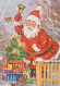 PAPÁ NOEL NAVIDAD Fiesta Vintage Tarjeta Postal CPSM #PAJ708.A - Santa Claus