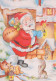 WEIHNACHTSMANN SANTA CLAUS WEIHNACHTSFERIEN Vintage Postkarte CPSM #PAJ749.A - Santa Claus