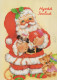 PÈRE NOËL NOËL Fêtes Voeux Vintage Carte Postale CPSM #PAJ591.A - Santa Claus