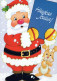 PÈRE NOËL NOËL Fêtes Voeux Vintage Carte Postale CPSM #PAJ575.A - Santa Claus