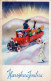 PAPÁ NOEL NAVIDAD Fiesta Vintage Tarjeta Postal CPSMPF #PAJ454.A - Santa Claus