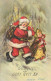 PÈRE NOËL NOËL Fêtes Voeux Vintage Carte Postale CPSMPF #PAJ419.A - Santa Claus