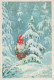 BABBO NATALE Buon Anno Natale Vintage Cartolina CPSM #PAU608.A - Santa Claus