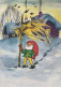 PÈRE NOËL Bonne Année Noël Vintage Carte Postale CPSM #PAU589.A - Santa Claus