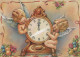 ANGEL Happy New Year Christmas TABLE CLOCK Vintage Postcard CPSM #PAT870.A - Engel