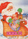 WEIHNACHTSMANN SANTA CLAUS WEIHNACHTSFERIEN Vintage Postkarte CPSM #PAK723.A - Santa Claus