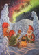 BABBO NATALE Buon Anno Natale GNOME Vintage Cartolina CPSM #PBL735.A - Santa Claus