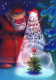 BABBO NATALE Buon Anno Natale Vintage Cartolina CPSM URSS #PAU343.A - Santa Claus
