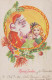 PAPÁ NOEL Feliz Año Navidad Vintage Tarjeta Postal CPSMPF #PKG290.A - Santa Claus
