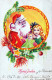 PAPÁ NOEL Feliz Año Navidad Vintage Tarjeta Postal CPSMPF #PKG290.A - Santa Claus