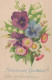 FLOWERS Vintage Postcard CPA #PKE696.A - Flowers