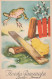 PÂQUES POULET ŒUF Vintage Carte Postale CPA #PKE279.A - Easter