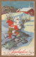 BABBO NATALE Buon Anno Natale GNOME Vintage Cartolina CPSMPF #PKD477.A - Santa Claus