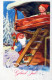 BABBO NATALE Buon Anno Natale GNOME Vintage Cartolina CPSMPF #PKD472.A - Santa Claus