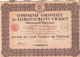 COMPAGNIE COLONIALE Des ETABLISSEMENTS N. HAGEN - NOUVELLES HEBRIDES N° 065.416  - COMPLETE AVEC SES 32 COUPONS - Sonstige & Ohne Zuordnung